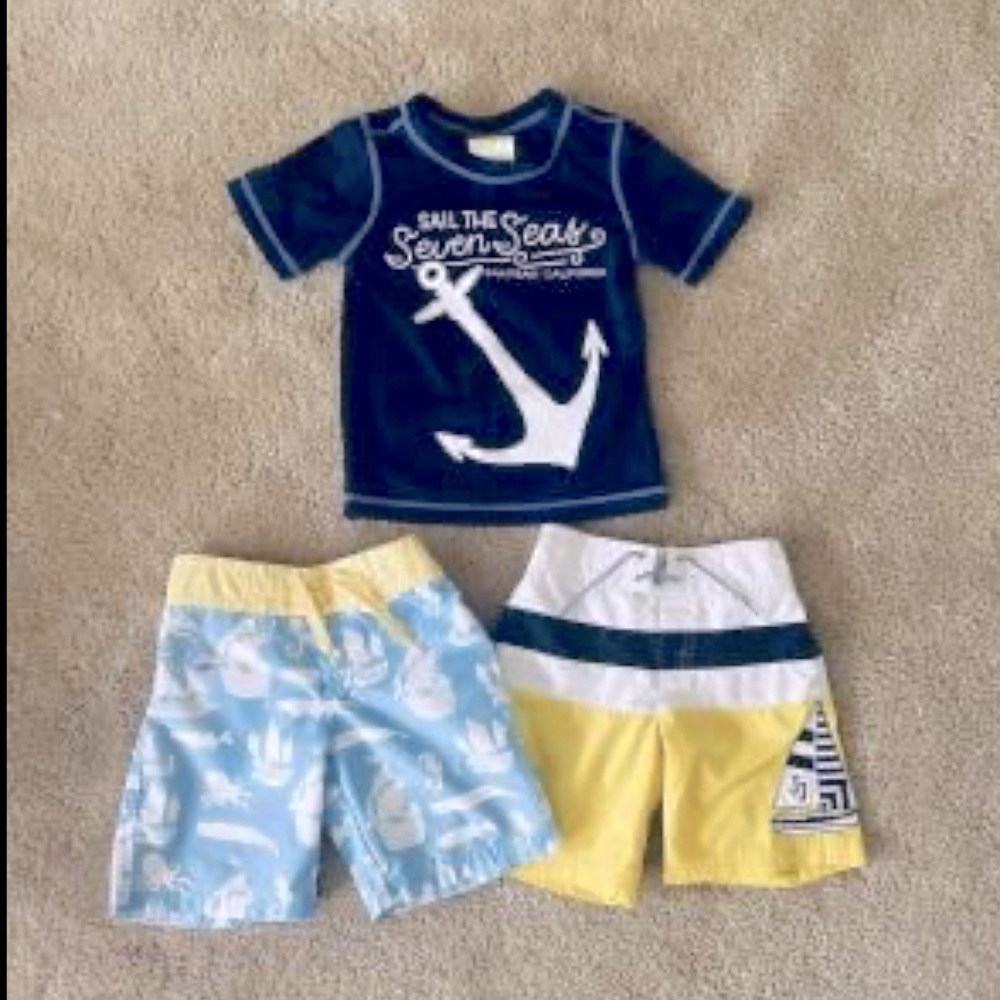 Janie and Jack Swimsuit & Crazy 8 Top